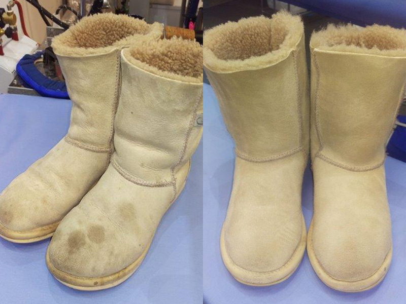 Ugg Boot Cleaning before and after